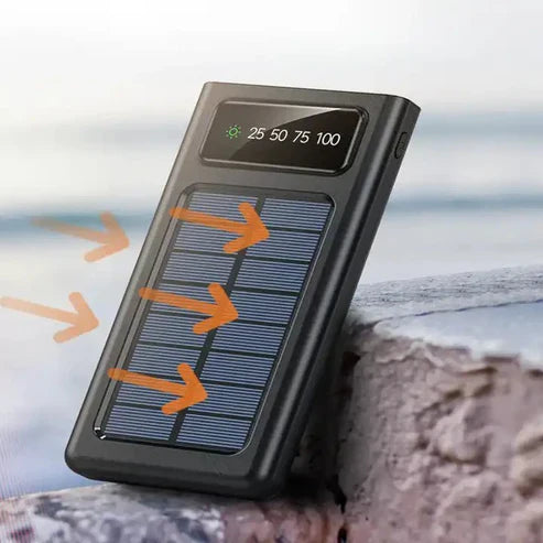 بنك طاقة يعمل بالطاقة الشمسية 20000 مللي أمبير/ساعة، شحن سريع مع كابل مدمج